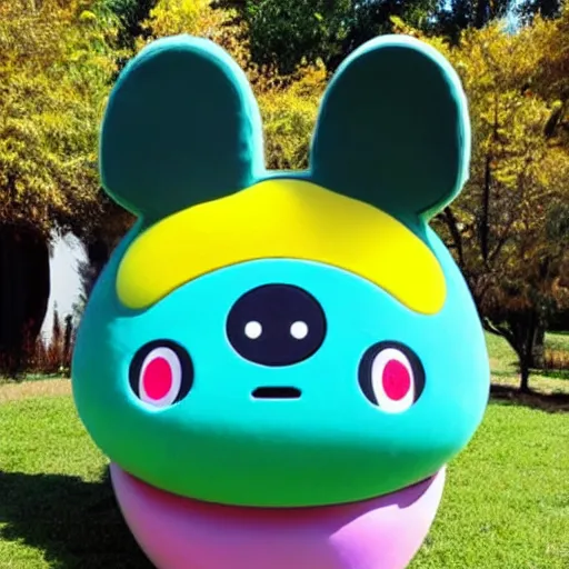 Image similar to Giant Tamagotchi, life-size Tamagotchi, Tamagotchi come to life, Tamagotchi hatched out of the egg