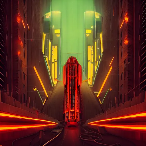 Image similar to Technological Anguish, wetcore, cyberpunk, Art-deco, digital art