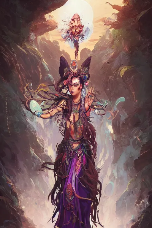 Image similar to shamanic priestess sumara by artgerm, tooth wu, dan mumford, beeple, wlop, rossdraws, james jean, marc simonetti, artstation giuseppe dangelico pino and michael garmash and rob rey and greg manchess and huang guangjian and makoto shinkai