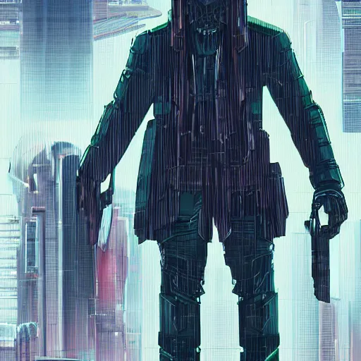 Image similar to cyberpunk vladimir lenin as the leader of a futuristic communist society, cybernetics, sharp lines, digital, artstation, colored in
