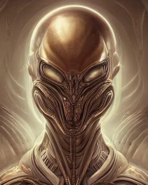 Image similar to Alien god, fantasy, intricate, elegant, highly detailed, digital painting, artstation, concept art, smooth, sharp focus, illustration, by artgerm and greg rutkowski