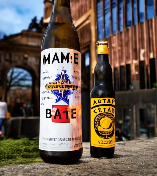 Prompt: A bottle of Club Mate in Berlin