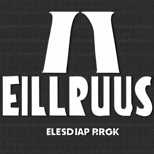 Image similar to simple text band logo that says Ellus, progressive rock.