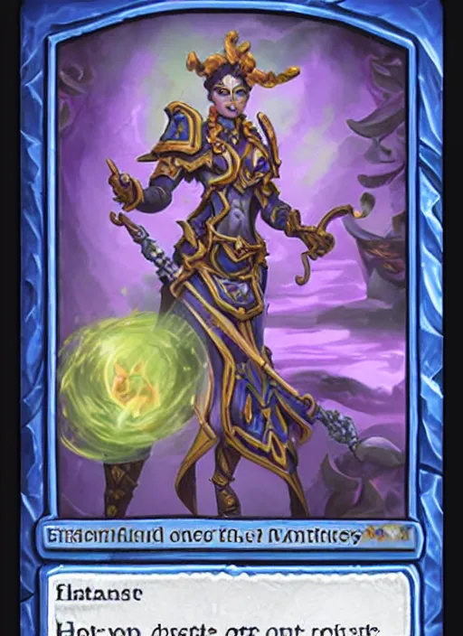 Prompt: hearthstone card art of Goddess of death