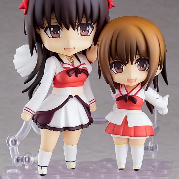 Prompt: an anime nendoroid of japanese idols akb 4 7, i love you, figurine, detailed product photo