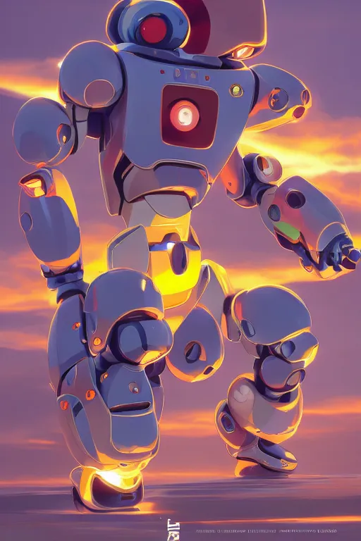 Image similar to metabots medabots medarotto medarot robot minimalist comics, behance hd by jesper ejsing, by rhads, makoto shinkai and lois van baarle, ilya kuvshinov, rossdraws global illumination ray tracing hdr radiating a glowing aura