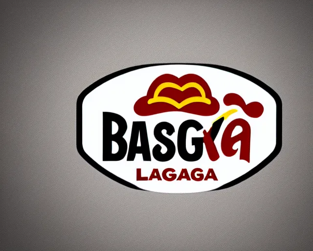 Image similar to A logo for a fast food chain that sells lasagna for monkeys