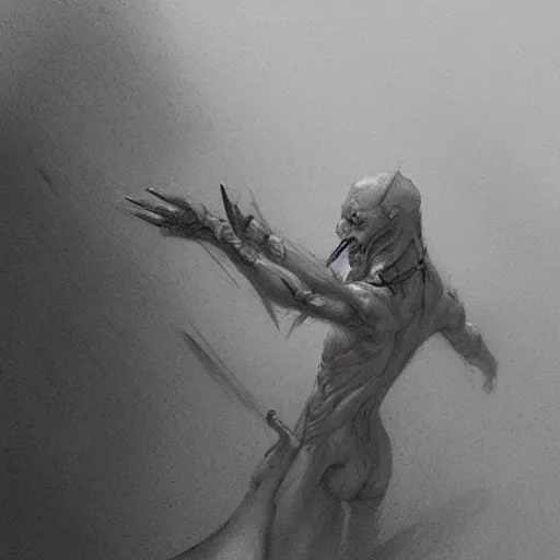 Image similar to concept art pencil sketch of the eternal limbs, by greg rutkowski