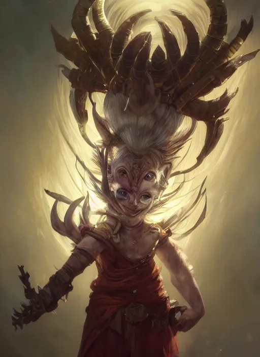 Prompt: highly detailed portrait of a asura from the game'guild wars 2 ', stephen bliss, unreal engine, fantasy art by greg rutkowski, loish, rhads, ferdinand knab, makoto shinkai and lois van baarle, ilya kuvshinov, rossdraws, tom bagshaw, alphonse mucha, global illumination, radiant light, detailed and intricate environment