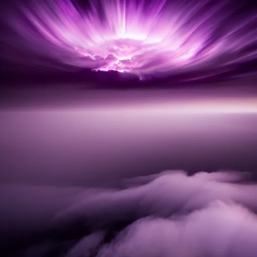 Image similar to amazing photo of a purple tornado in the sky by marc adamus, beautiful dramatic lighting