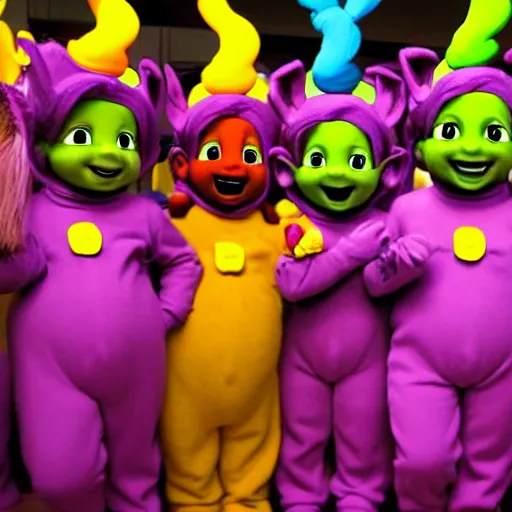 Prompt: umpa lumpa teletubbies