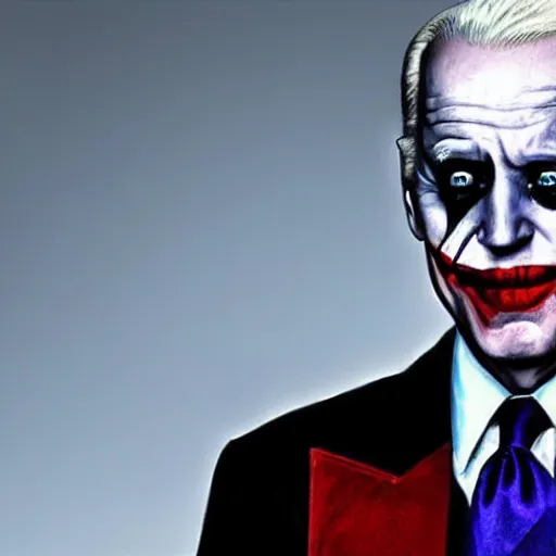 Prompt: joe biden as the joker 4k