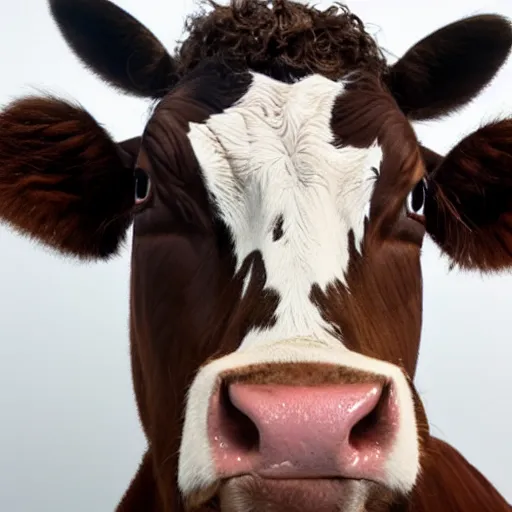 Image similar to mugshot of a cow dressed as an inmate