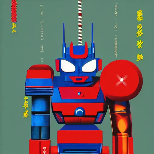 Image similar to chiho aoshima optimus prime, digital art