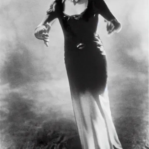 Image similar to lee remick as the vampire, in the 1 9 2 2 film, black and white