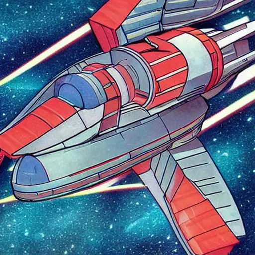 Image similar to 8 0 s anime space ship