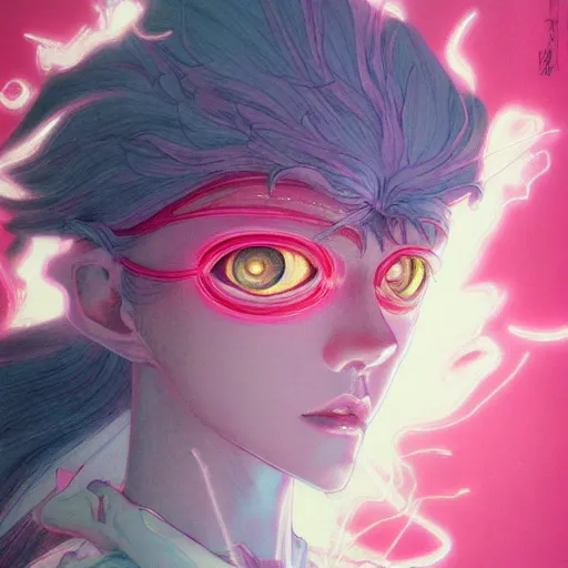 Prompt: prompt : pink lightning portrait soft light painted by james jean and katsuhiro otomo and erik jones, inspired by evangeleon anime, smooth face feature, intricate oil painting, high detail illustration, sharp high detail, manga and anime 1 9 9 9