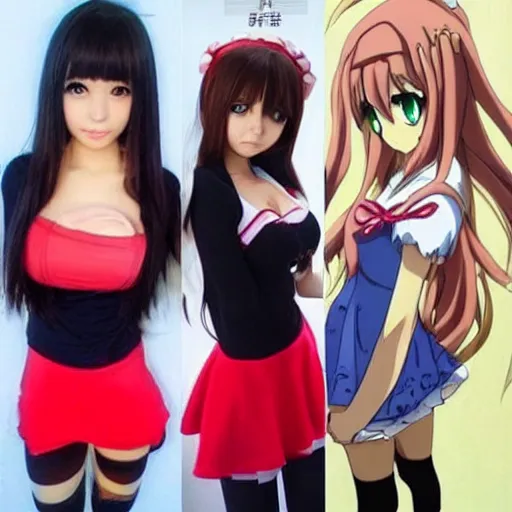 Image similar to anime girls in real life