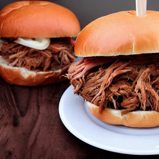 Image similar to monster that looks like a pulled pork sandwich