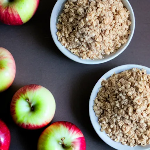Image similar to apple made out of oatmeal