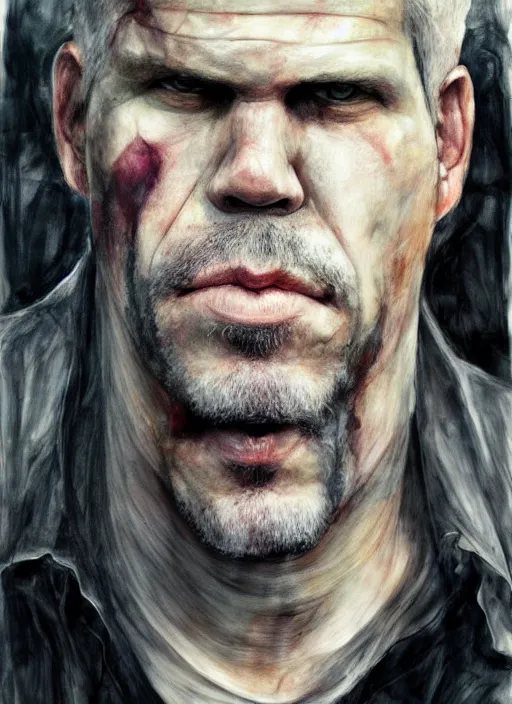 Image similar to ron perlman by agnes cecile