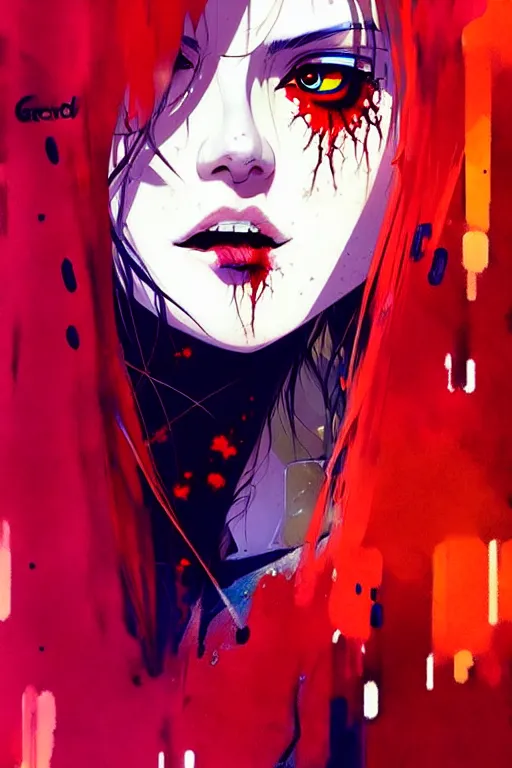 Image similar to a ultradetailed beautiful painting of a stylish zombie girl, by conrad roset, greg rutkowski and makoto shinkai trending on artstation