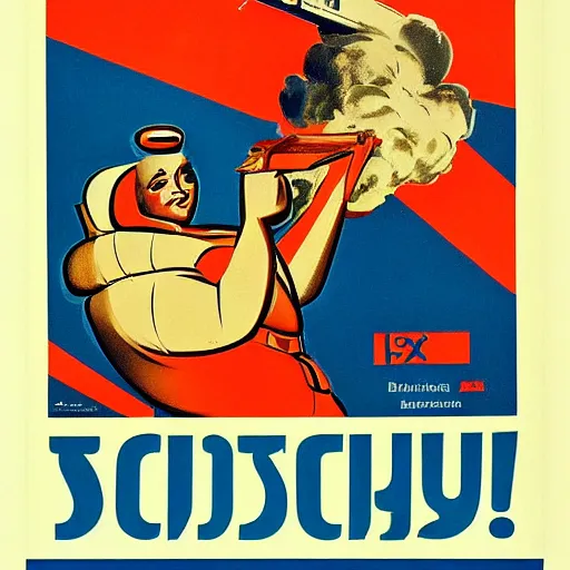 Prompt: an early 60’s Soviet propaganda poster