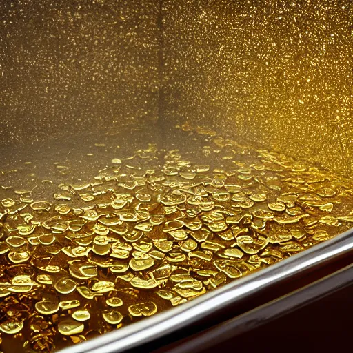 Image similar to Bathtub full of gold, 4K photograph, high detail