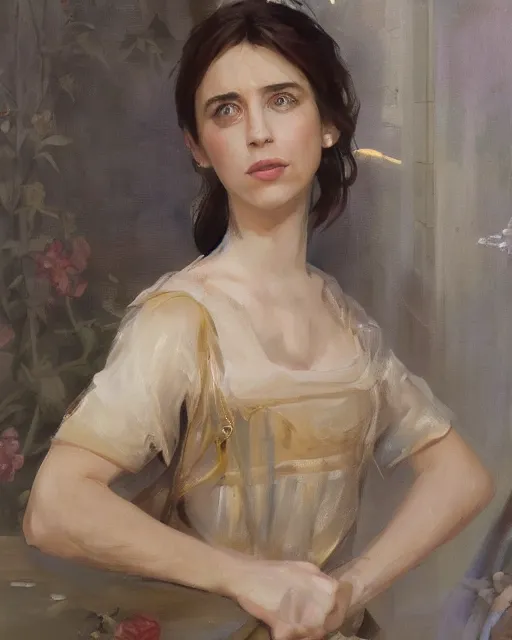 Prompt: a portrait painting of linda cardellini / alison brie / anne hathaway / rachel lane / sabrina lloyd / jennifer love hewitt hybrid oil painting unreal 5 daz. rpg portrait, extremely detailed artgerm, greg rutkowski, alphonse mucha, vladimir volegov, adolphe bouguereaum, greg hildebrandt, tim hildebrant