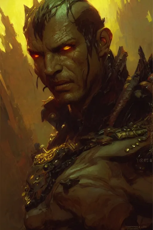 Image similar to daemonhost portrait dnd, painting by gaston bussiere, craig mullins, greg rutkowski, yoji shinkawa