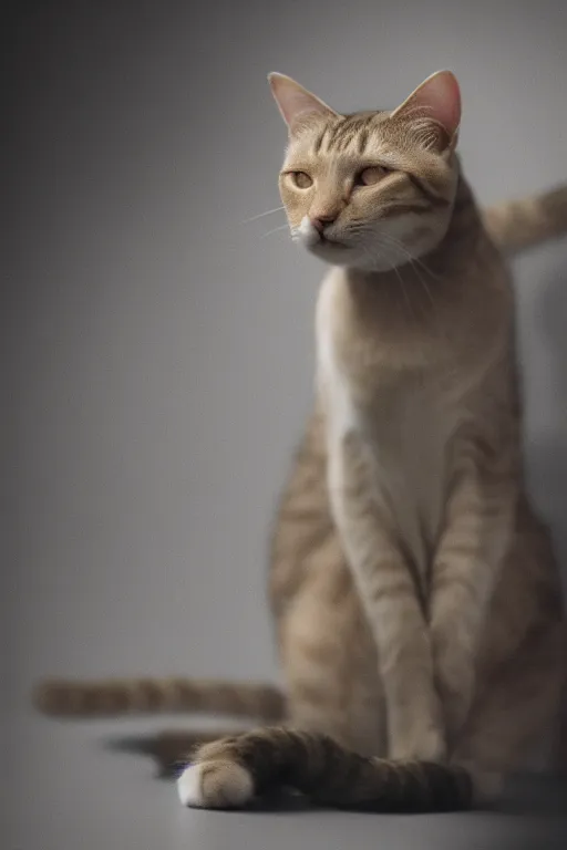 Image similar to a cat sitting isolated, studio lighting