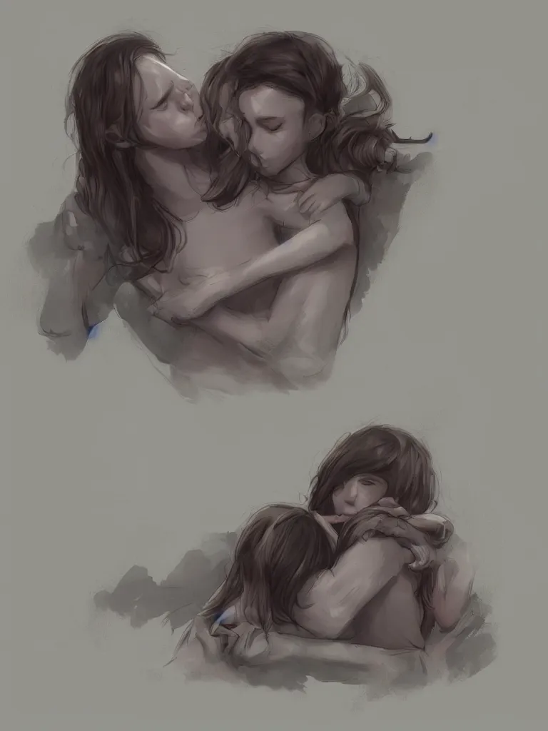 Prompt: tenderness by arcane concept artists, blunt borders, rule of thirds