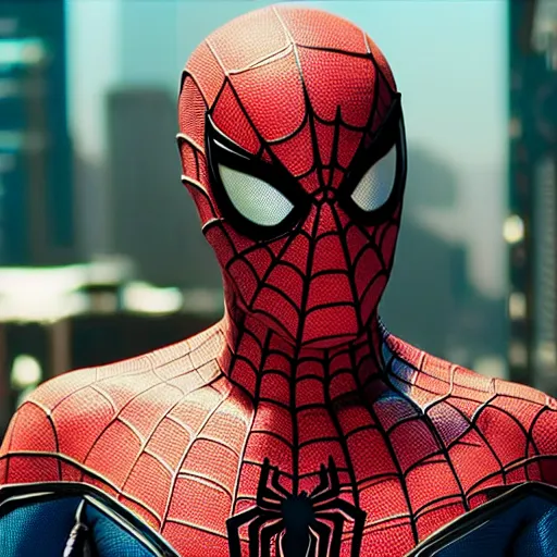 Image similar to a film portrait still of spider - man from a gritty cyberpunk 2 0 0 0 s james cameron movie about spider - man. realism, cinematic lighting, highly detailed spider - man, 4 k. 8 mm. grainy. panavision.