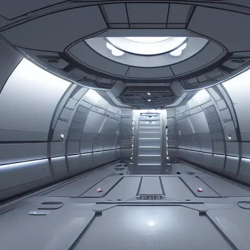 Image similar to highly detailed futuristic docking bay