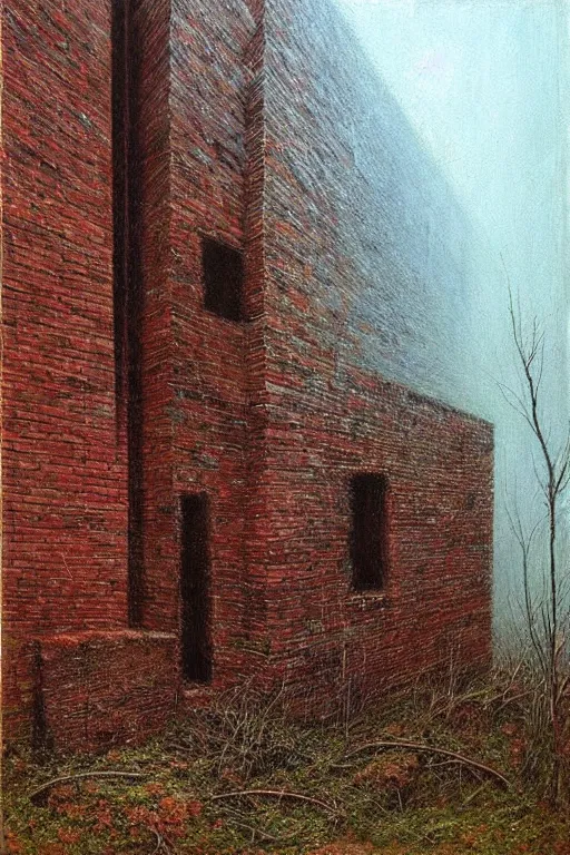 Prompt: (((((a ramshackle manhattan brick brownstone deep in the forest))))) by Zdislav Beksinski!!!!!!!!!!!!!!!!!!!!!!!!!!!