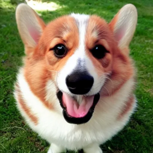 Image similar to corgi dog as handsome squidward