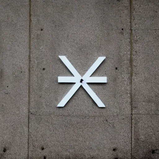 Image similar to a sign that says'x'on it