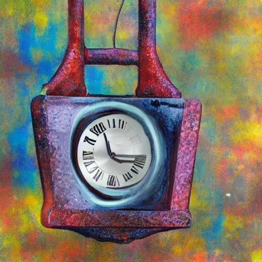 Image similar to another time piece ringing the bell, abstract surreal