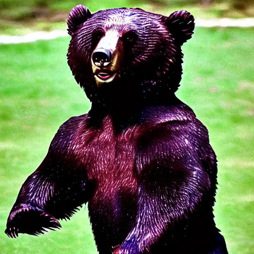 Prompt: bear dancing eurodance