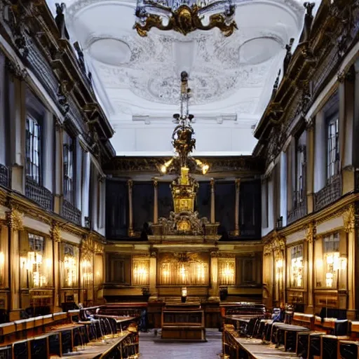 Prompt: danish parliament christiansborg