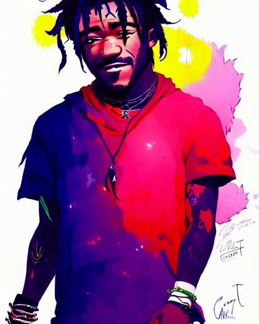 Image similar to a ultradetailed beautiful panting of lil uzi vert, by conrad roset, greg rutkowski and makoto shinkai, trending on artstation