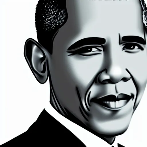 Image similar to Minimalist line art of Barack Obama