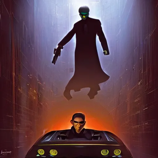 Image similar to the matrix pixar movie. Cinematic concept art
