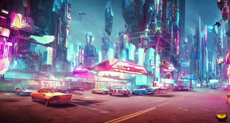 Prompt: movie still of futuristic city inspired by ancient egypt, neon lights, billboards, hover cars, 3 d render, hyper realistic