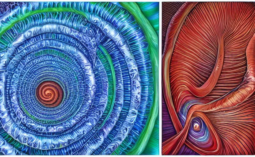 Prompt: a Photorealistic dramatic hyperrealistic sea shell by Alex Grey