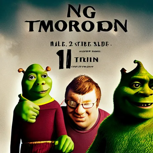 Image similar to “ lars von trier movie ” morphed with shrek 1 0 2 4 x 1 0 2 4