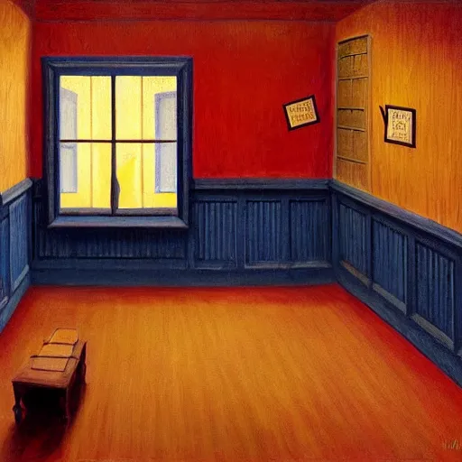 Image similar to davey jones'locker, grant wood, pj crook, edward hopper, oil on canvas