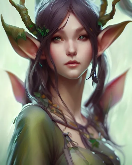 Prompt: character concept art of a forest elf, key visual, realistic shaded perfect face, fine details by stanley artgerm lau, wlop, rossdraws, james jean, andrei riabovitchev, marc simonetti, and sakimichan, trending on artstation