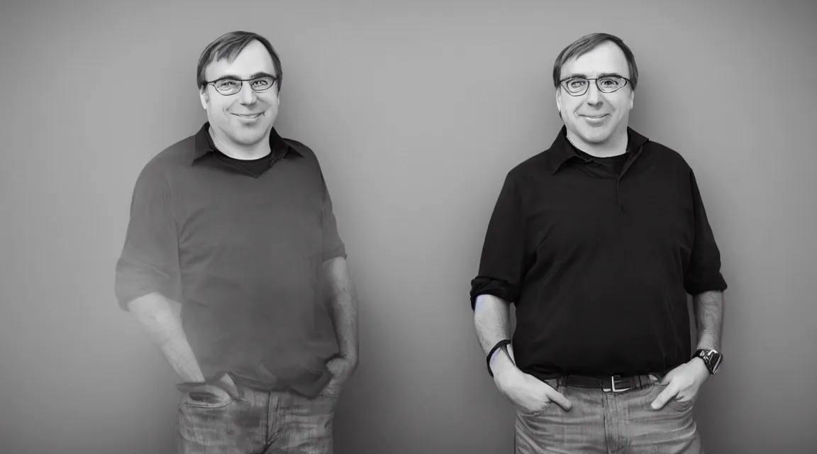 Image similar to portrait of Linus Torvalds, photo product