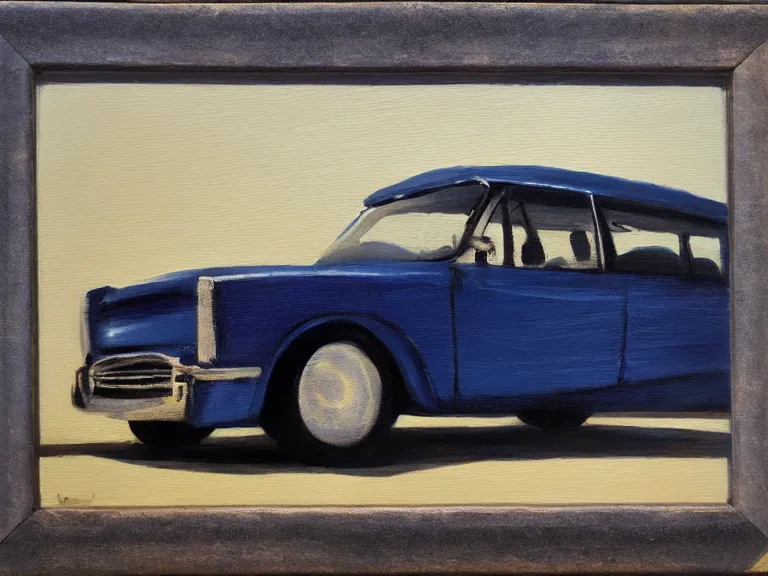 Image similar to car on white background, Oil Painting